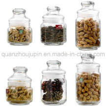 OEM Transparent Glass Sealed Lid Storage Jar